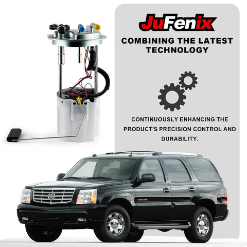 Electric Fuel Pump Module Assembly With Pressure Sensor For Chevrolet Tahoe And GMC Yukon Escalade 2004 2007 4.8L 5.3L 6.0L 6.2L Gas Engine Replacement Part displayed with SUV