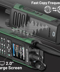 Rad Long Range Ham Radio Handheld DM32 DMR Walkie Talkie displaying large screen and frequency icons