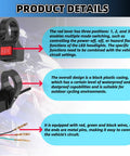 Three Speed 22mm Handlebars Switch For Seven Eighths Inch Ebike And Motorcycle Bars showing switch details and wiring