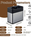 Cut Through Stubborn Coffee Grit Like Butter With This Easy Going Electric Portafilter Cleaner loaded with heavy-duty scrapers, dimensions shown.