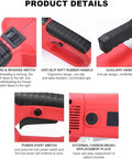 XIVUIFOI 2300W Electric Pipe Threading Machine Set controls including power switch, anti-slip handles, and forward/reverse switch.