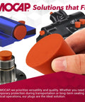 Close-up of Orange Silicone Tapered Hole Plugs Pack of 50 Nonstick Rubber Seals for Small Round Holes 0.062 to 0.187 Inches