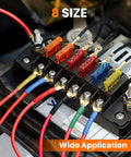 Installed Four To One Heat Shrink Tubing Kit With Adhesive Lined Dual Wall Marine Grade Waterproof Tubing For Wires, 500 Pcs