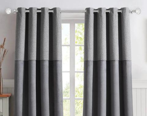 1 Inch Curtain Rod Set For Windows 32 To 58 Inches Telescoping Silver Rods With Sparkly Acrylic Crystal Finials