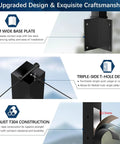 Upgraded Rock Solid Black Stainless Steel Outer Corner Cable Railing Post for 36 Inch Exterior Deck Systems T304 construction details.
