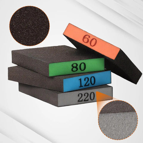 12 Pack Sanding Block With 60 80 120 220 Grit Sanding Sponges Washable And Reusable Handy Wood And Drywall Sandpaper Block