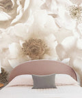 Creamy Floral Peel And Stick Wallpaper Mural 9 Feet Wide By 9 Feet High 81 Sq Ft Coverage Six 18 Inch Wide Panels Easy Peel And Stick