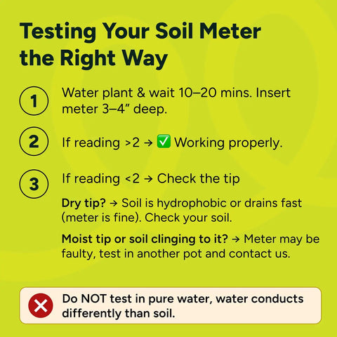 Instructions for testing Plant Moisture Meter For Healthy Pots An Easy To Use Soil Probe That Stops Overwatering No Battery Needed