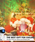 Kids in Santa hats enjoying Star Galaxy Projector Night Light For Kids And Adults Nebula Ceiling Decor Galaxy Bedroom Projector.