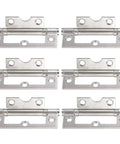 Stainless Steel Door Hinge Set Six Pcs Flat Open 360 Degree Pivot With Silent Rotation For Doors Windows Cabinets Furniture Hardware Fittings 8x3.3cm Home Repair