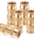 5 Piece 5/8 Inch Quick Push To Connect Brass Fittings Union Straight DOT Approved Air Line Adapter Set For Cars Trucks Trailers Air Brakes