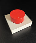 Desktop USB Volume Knob Switcher With Aluminum Body, Quiet Rotation For Undisturbed Use, Plug And Play PC Accessory For Gaming, Streaming, And Office, Precise Sound Control, Dope Gift For Keyboard And Audio Enthusiasts, red aluminum volume knob on white base