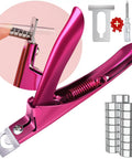 Premium Adjustable Nail Clippers With Magnets And Sizers For Acrylic Nails showing stainless steel tool and accessories