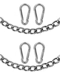 Sturdy Stainless Steel Hammock Chains With Four Carabiners For Indoor Outdoor Use Heavy Duty Hanging Hardware Supports Up To 1500 Lb