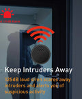 Slim Window Vibration Alarm Kit 5 Pack With 125dB Glass Break Sensor Deterring Intruder at Night