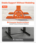 Rock Solid 12 Ton H Frame Shop Press Built Tough As Nails With Smooth Hydraulic Bottle Jack showing triangular reinforced base design.