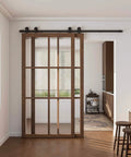 Heavy Duty 4Ft Bypass Sliding Barn Door Hardware Kit Built Tough For Two Doors Single Track System With Smooth Quiet Glide