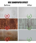 Image showing effects before and after using Heavy Duty Silicon Carbide Sanding Sheets In 120 150 180 And 240 Grit Sizes Wet Or Dry.
