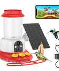 Dope Smart Hummingbird Feeder With Camera For Backyard Birding Solar Powered AI Identification 1080p Video Feed Ant Moat