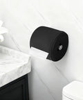 Full Enclosure Toilet Paper Holder Keeps Your Roll Safe From Hairy Paws And Chewy Jaws Anti Tear Pet Proof Bathroom Storage. Black Oxford cloth case.