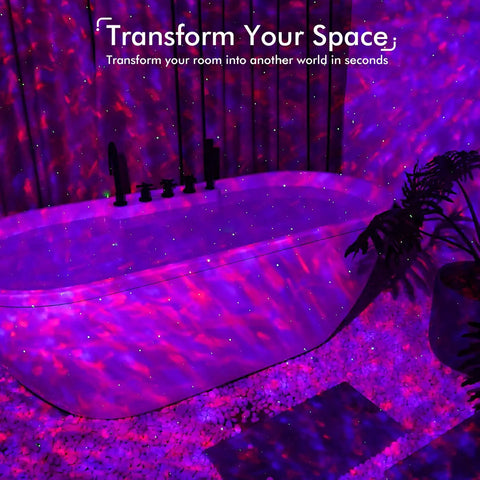 Galaxy Star Projector With Bluetooth Speaker And White Noise, Ocean Wave Night Light For Kids And Adults, Smart App Control, Ceiling And Wall Projections, Perfect For Dorms, Bedrooms, Parties, And Room Decor