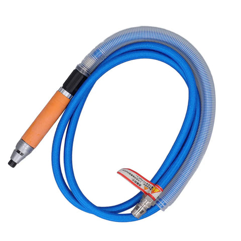 Lightweight Pneumatic Grinding Pen Straight Handle with blue hose, designed for engraving and polishing metal, wood, and plastic.