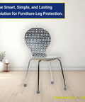 PreCut Tennis Ball Furniture Glides For Chairs And Tables Brown 200 Count on a stylish chair in a modern interior.