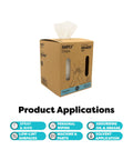 Heavy Duty All Purpose Cleaning Wipes 252 Count Center Pull Sheets Value Box displayed, replaces paper towels and shop towels.