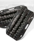 Two Pack Short Recovery Traction Boards For 4x4 And ATV UTV Dual Off Road Traction Mats For Mud Sand Snow Compact Beefy Grippy Teeth