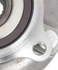 Close-up of Front Wheel Bearing And Hub Assembly Replacement For Mitsubishi Lancer AWD 2008 To 2015 513300 Beefy Chrome Steel