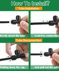 Guide for installing One Quarter Inch Drip Irrigation Fittings Kit with Push To Fit Connectors for leak-free water distribution.