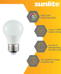 LED A15 Fridge Light Bulb With Dimmable E26 Base 450 Lumens 5.5 Watts Cool White 40K Frosted Finish Replaces 40W Incandescent Energy Saver UL Listed 1 Pack image with features: high color rendering, long lifespan, suitable for fridges.