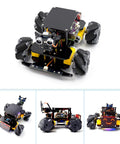 Adeept 4WD Mecanum Wheel Smart Car Kit for Raspberry Pi with four wheels, black chassis, OLED display and LED dot matrix display