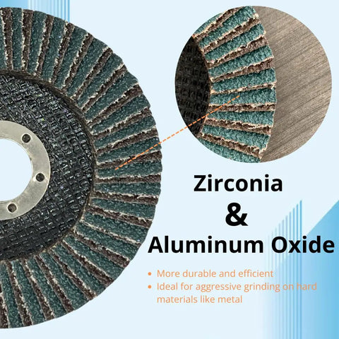 Industrial Jumbo Flap Disc 4 1/2 x 7/8 Inch 36 Grit Zirconia Alumina For Angle Grinder showing close-up of abrasive surface