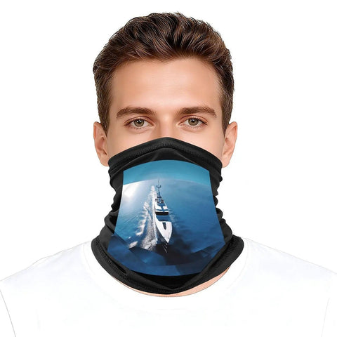 Cooling Neck Gaiter For Men And Women With Yacht Sailboat Print Sun Protection Polyester Breathable Moisture Wicking Face Mask