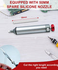 Heavy Duty Desoldering Pump With Strong Suction For PCB Repairs showing 50mm silicone nozzle and spare tube