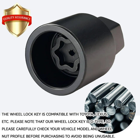 D Wheel Lock Key Lug Nut Tool For Removal And Installation Pro Grade Heavy Duty Anti Theft Wheel Lock Socket Adaptor Tire