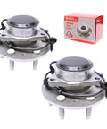 Front Wheel Bearing Hub Assembly 2WD Fits Chevy Silverado Tahoe Suburban Express 1500 2500 GMC Sierra Savana Yukon Cadillac Escalade 6 Lug Set Of 2 Beefed Up Heavy Duty Aftermarket Replacement, showing two units and packaging.
