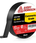 Heavy Duty PVC Electrical Tape For Commercial, Automotive And DIY Repairs UL And CSA Listed Insulating Vinyl Tape, 3/4 In By 99 Ft, Black, High Tack Adhesive, Weather And Abrasion Resistant, 1 Roll.