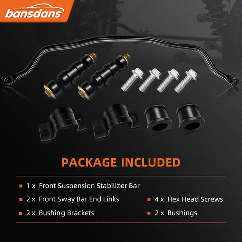 Front Suspension Stabilizer Bar Kit 33mm sway bar with link kit beefed up, bar, links, bushings, brackets, bolts