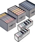 Stackable Wardrobe Drawer Organizer With 6 7 9 Grids, Built-In PP Board Keeps Clothes Upright, Durable Nonwoven Fabric