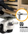 Heavy Duty Adjustable Leveling Casters With Tough Rubber Wheels delivering that silky smooth roll plus rock solid stability under 4400 lbs load.