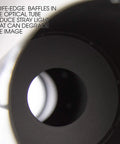 Sky Watcher EvoStar 120 APO Doublet Refractor Portable Optical Tube - internal view showing knife-edge baffles for stray light reduction