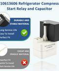 New Upgraded Start Relay And Capacitor W10613606 For Whirlpool Kenmore KitchenAid Refrigerators with durability chart
