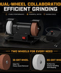 Cordless Mini Bench Grinder With Adjustable Speed And AC DC Dual Power perfect for sharpening blades with dual grinding wheels.