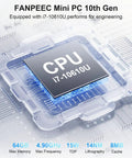 All Day Silent Mini PC Powered By Intel Core I7 Processor Paired With 32GB Ram And 1TB SSD Storage CPU i7-10610U image for engineering application.