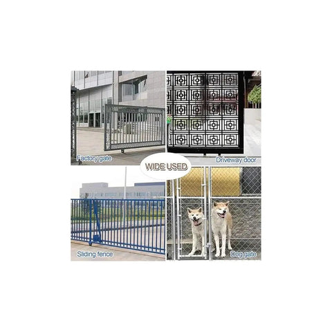 Rock Solid 6 Pack 2 Inch V Groove Wheels Heavy Duty 1045 Steel Sliding Gate Casters Corrosion Resistant Electroplated track rollers used on various gates.