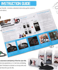 Instruction guide for Rock Tumbler Grit Set Complete 5 Step Polishing Kit with grits and upgrade beads displayed.
