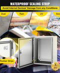 Built Like A Tank Nema 4X Steel Electrical Enclosure With Drip Free Ip66 Sealing And Heavy Duty Carbon Steel Frame showcasing rubber sealing strips.