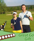 Solid Wood Golf Ball Display Case With Walnut Finish, Wall Mount Or Desktop Holder for six balls, great golf gift.